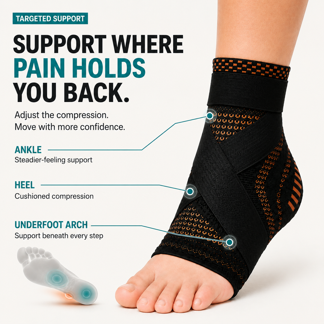 Clearvell Copper OrthoPro Foot Sleeve with adjustable crossing straps
