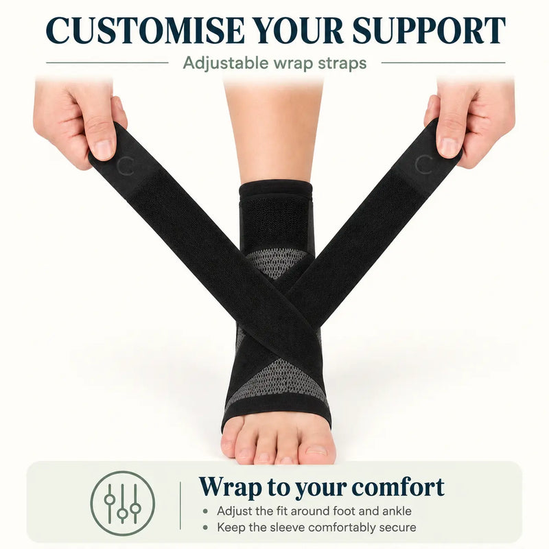 Clearvell OrthoPro adjustable wrap straps from lower foot