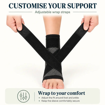 Clearvell OrthoPro adjustable wrap straps from lower foot